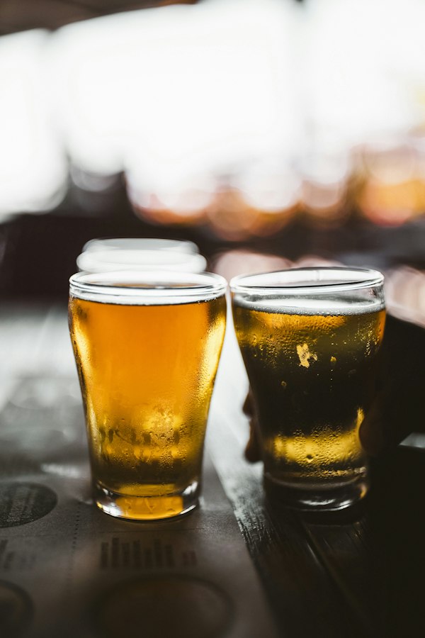 Pouring craft beer